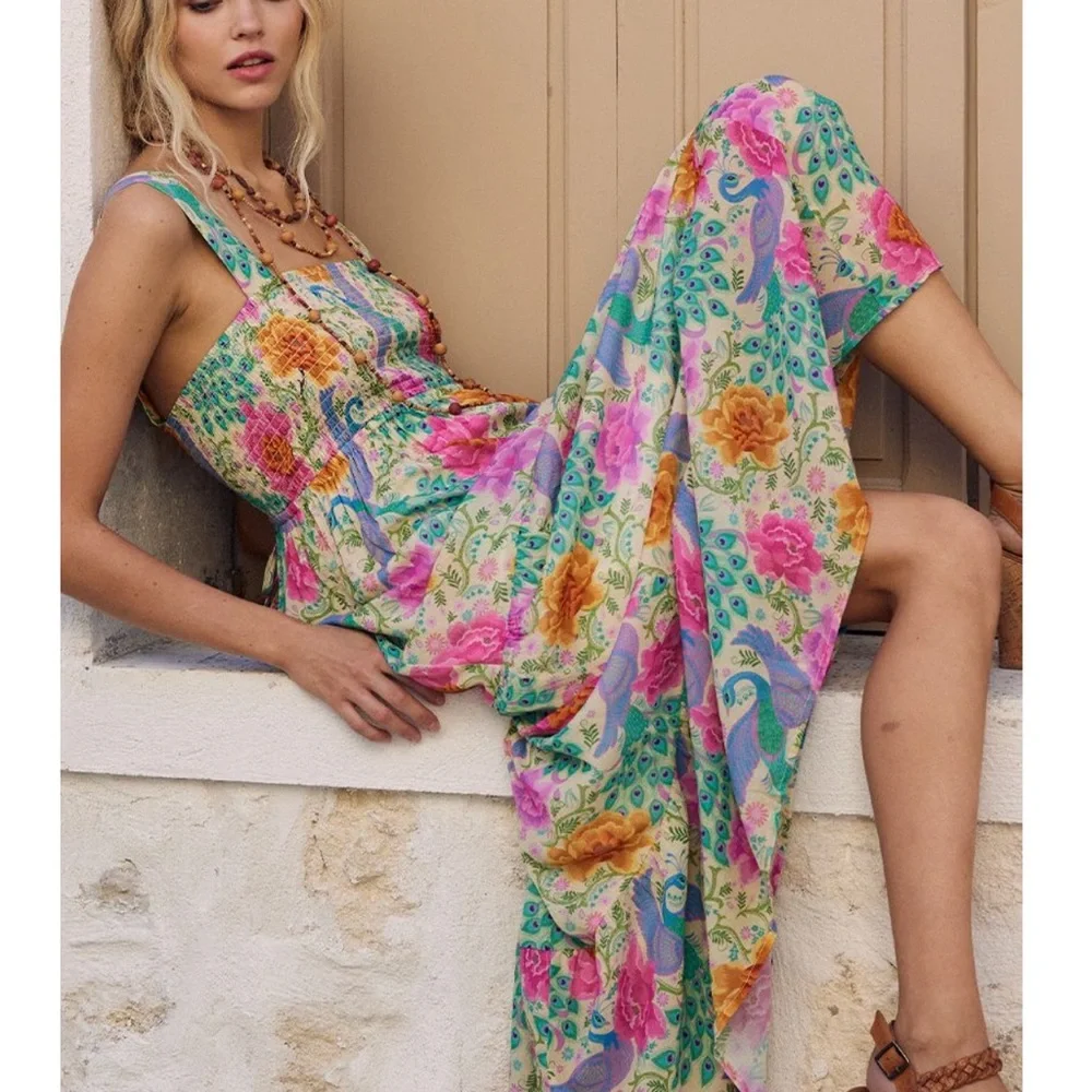 Bohme Strappy Maxi Dress in Spring - 
SPELL - Picture 4 of 5